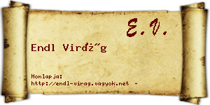 Endl Virág névjegykártya